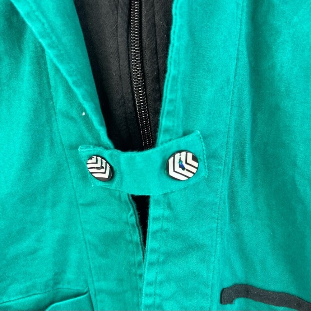Schwiing blazer jacket coat sweater zip up green Elegant Teal Women's Blazer - Picture 8 of 15